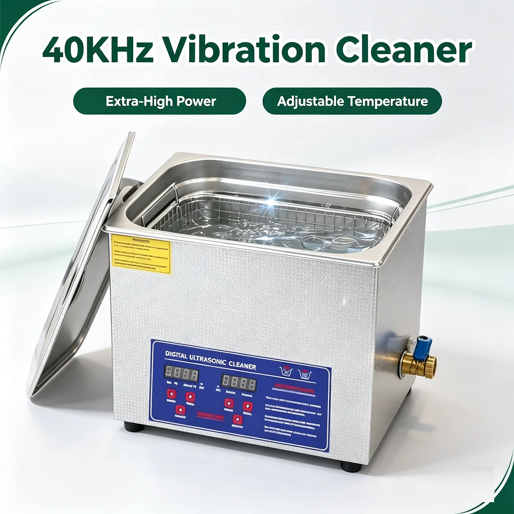 Portable 40kHz High Power Ultrasonic Cleaner Digital Parts Cleaner with Heater And Timer for Jewelry Eyeglasses And Watch