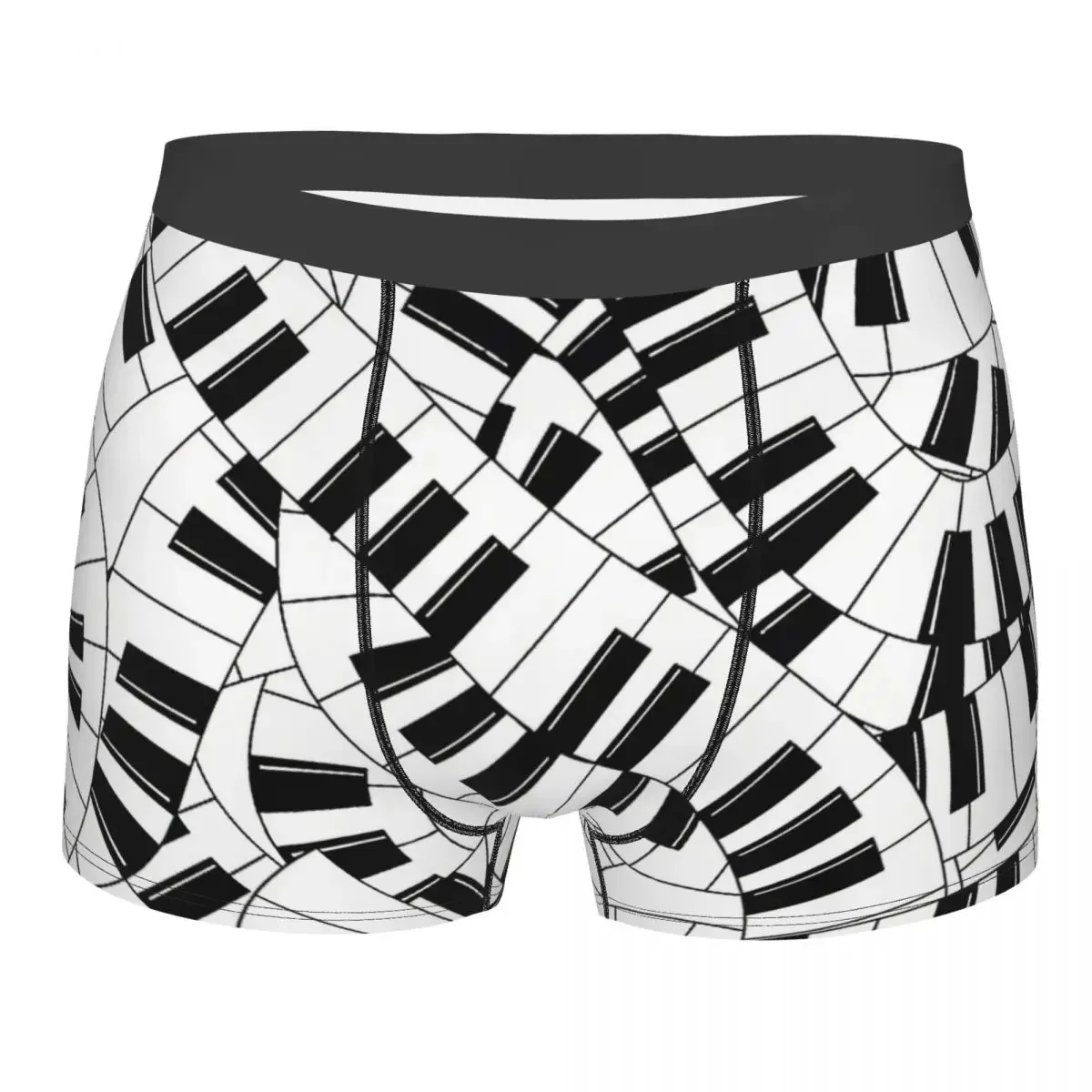 Piano Keys Modern Art Men Boxer Briefs Underwear Music Notes Highly Breathable Top Quality Sexy Shorts Gift Idea