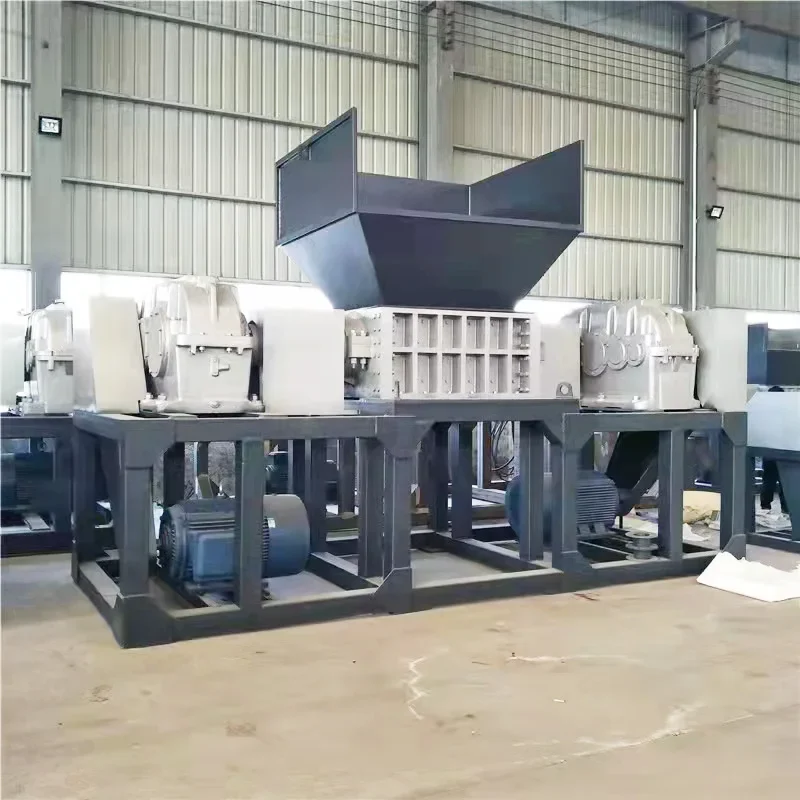 Double Shaft Waste Tyre Shredder Machine Waste Tire Shredding Line for Scrap Tire Processing in Recycling Factories