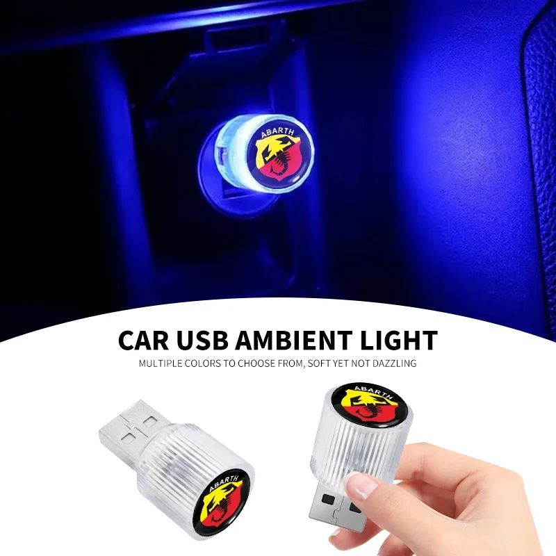 Car Interior Portable Environment Light Plug Play Auto Colorful Decorative Lamp For Abarth Punto 124 125 500 Fiat Viaggio