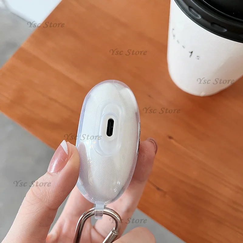 漫画スマイリーソフトイヤホンカバーhuawei社freebuds 4iケースヘッドセットプロテクターシェルアクセサリーFreebuds4iケースとフック