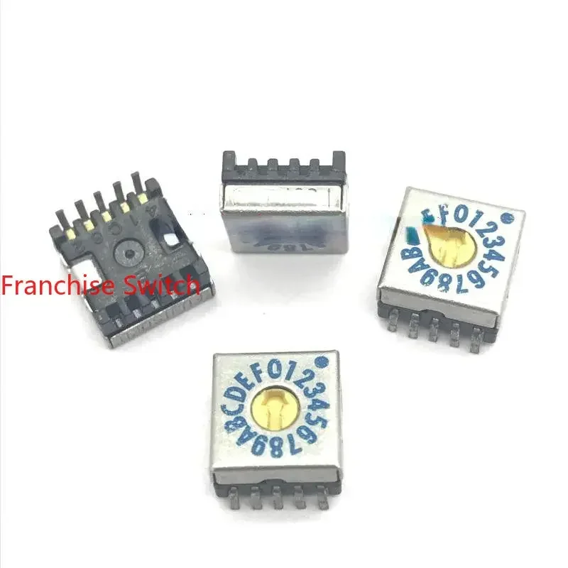 10PCS Digital Encoding Switch Encoder 0-F Position Single Row 5-pin Vertical Positive Code