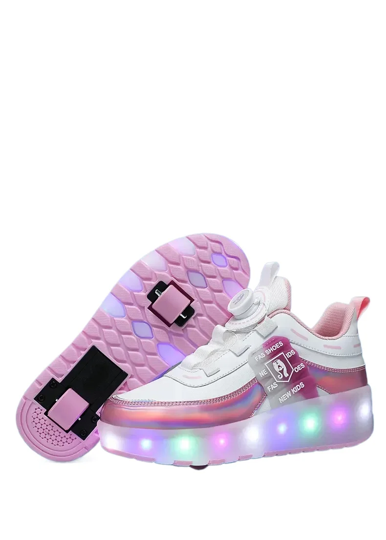 Roller Skate Shoes  Wheels Sneakers Children Boys Led Flashing Light Gift Girls Fashion Sports Casual Led Light Kids Toys Boots