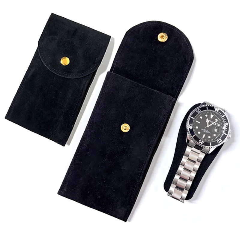 Portable Flannelette Fabric Watch Pouch Storage Bag Single Watch Travel Organizer Display Pouch for Men and Women Dropshipping
