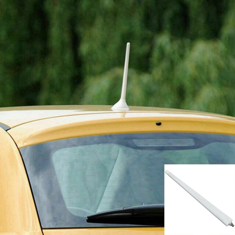 White Short Car Radio Aerials Antenna Aerial Mast Antenna For Fiat 500 51910790 Replacement