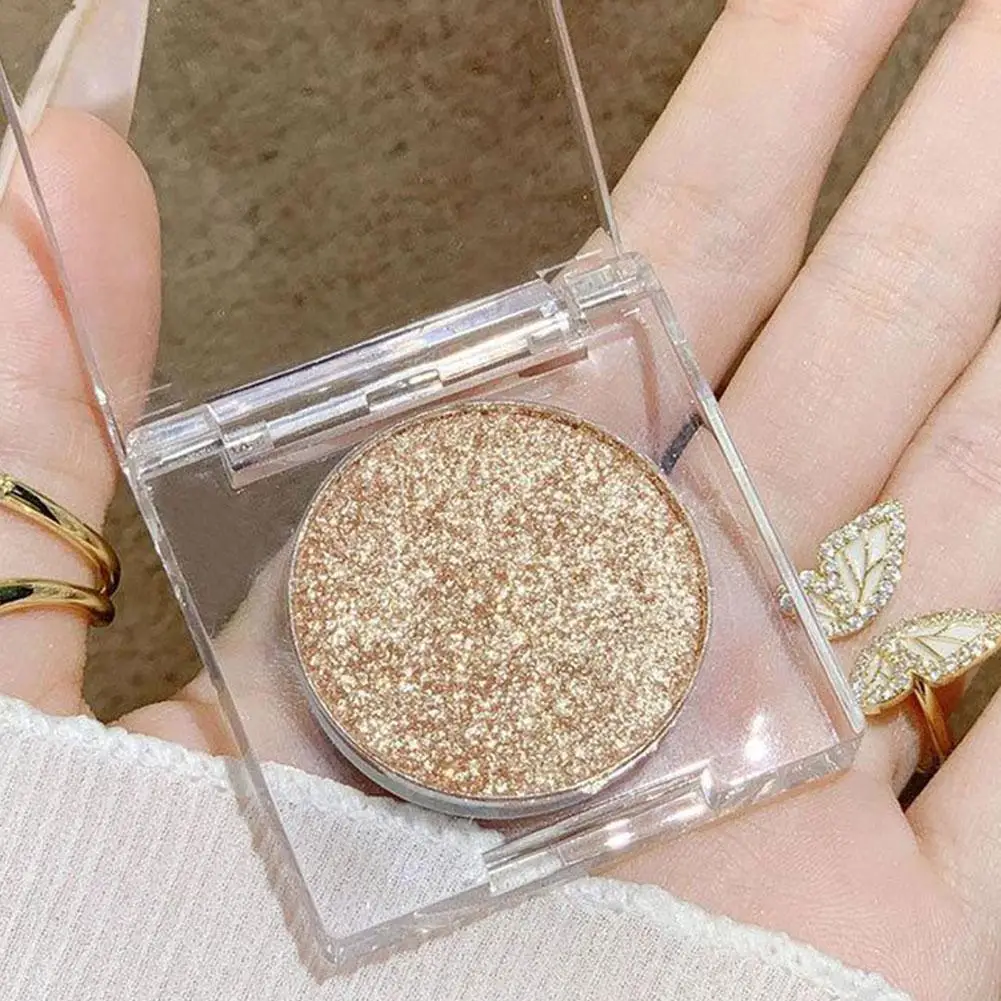 パール光沢シングルアイシャドウ ウィーバーガール パール光沢ファイングリッタースパンコール セメントマット 学生用アイシャドウパレット