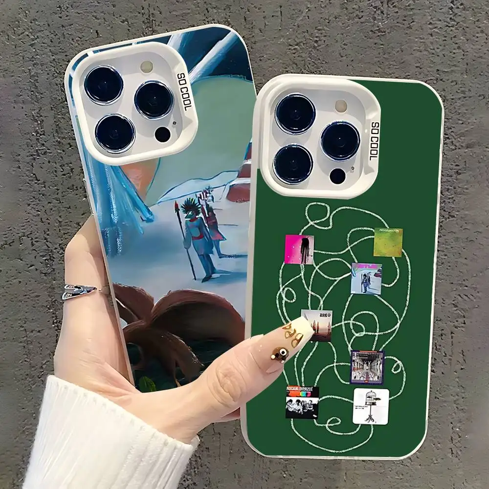 

Band Z-ZOE Phone Case For iPhone 17,16,15,14,13,12,11,Pro,XS,Max,Plus,Mini,SE White Candy Matte Shockproof Cover