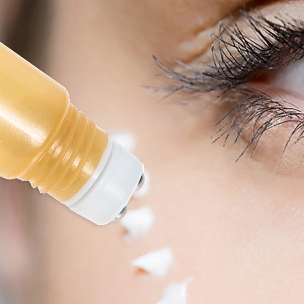 

4pcs Refillable 20G Eye Cream Squeeze Roller Ball Bottles Empty Lip Balm Tubes Travel Size Oil Containers Skincare Applicator