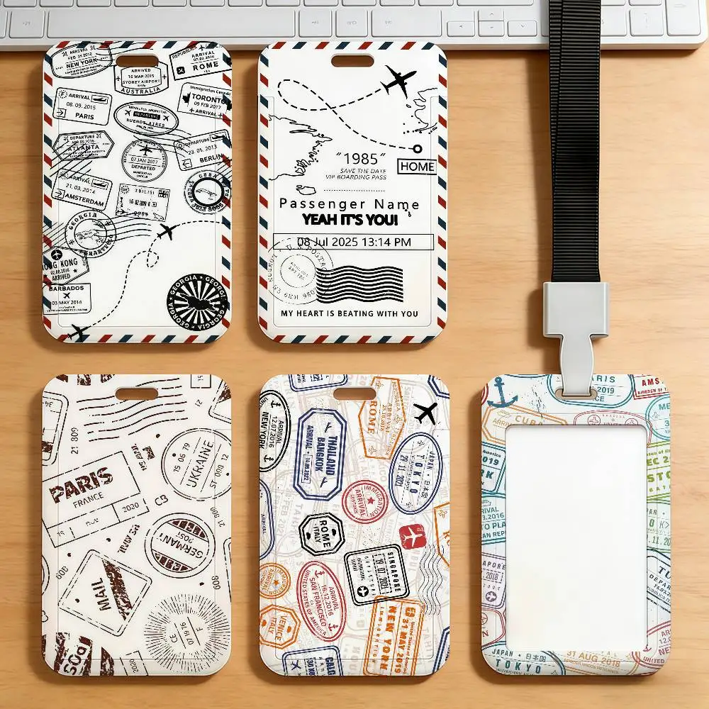 

Airline Route Pilot art Card Holder Transportation Work Permit Cards ID Student Meal Cardcase