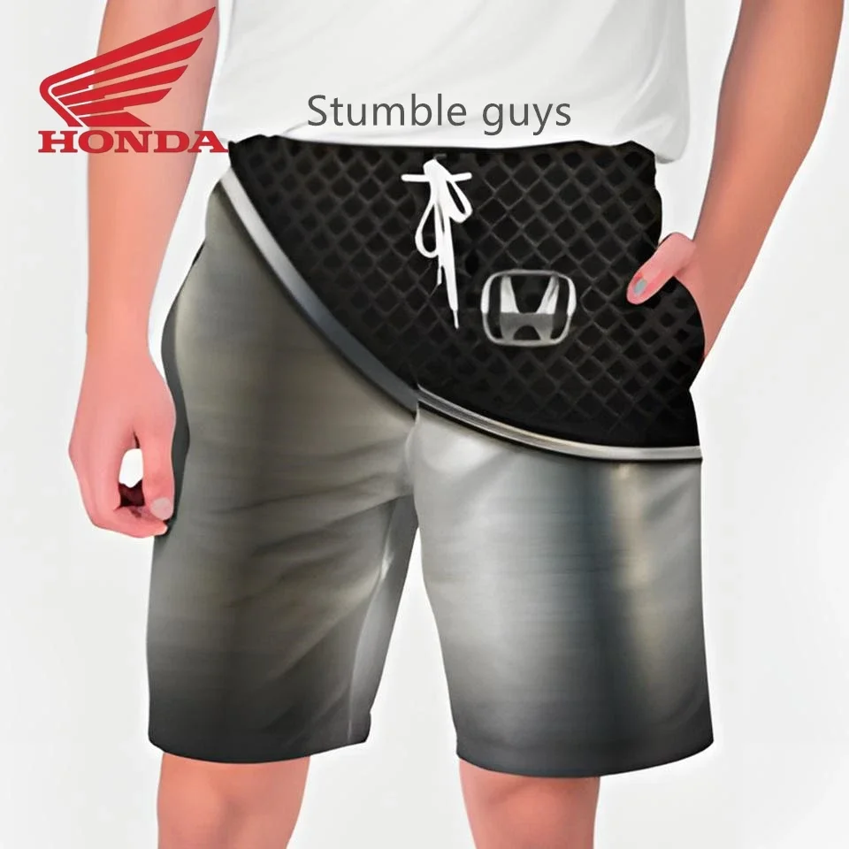 

Honda Men's Fashion Casual Shorts Quick-Dry Sports Motorcycle Racing Sweatpants Regular Wear