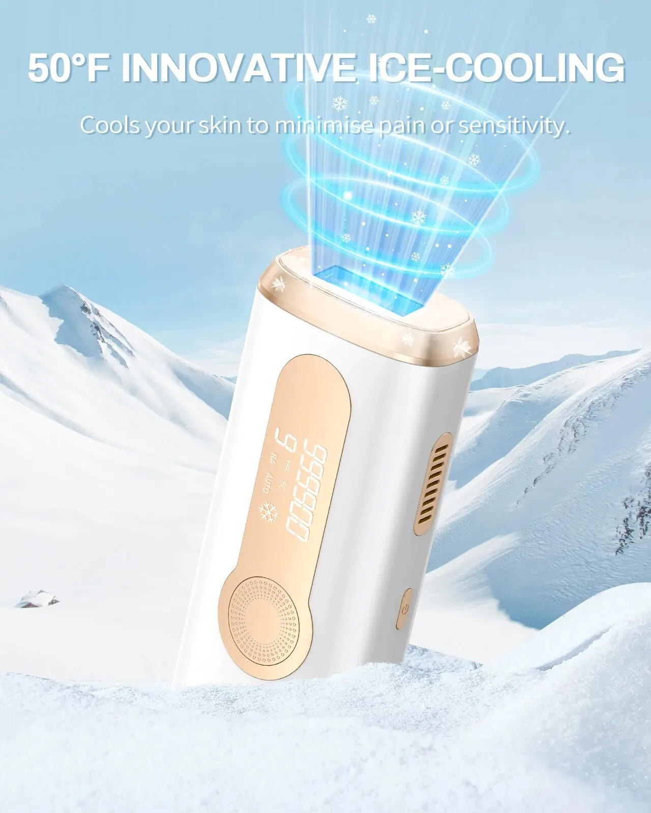 IPL Laser Hair Removal Device Ice-Cooling 3 in 1 Painless Photoepilator Permanent Whole Body Treament at Home For Men and Women