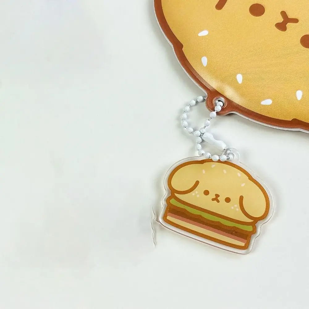 Cartoon Hamburger Dog Photocard Case Student Card Holder Bag Keychain Photo Card Holder Tomato Cat Idol Photos Protective Cover