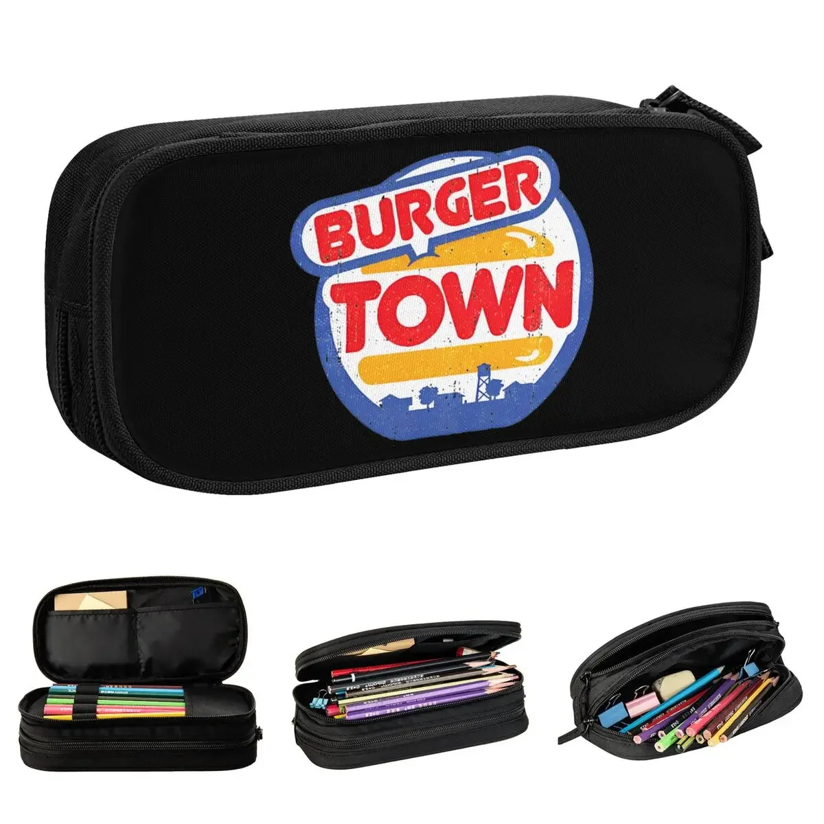 Call Of Dutys Burger Town Pencil Cases Creative Game Pen Box Bag Student Big Capacity Office Cosmetic Pencilcases