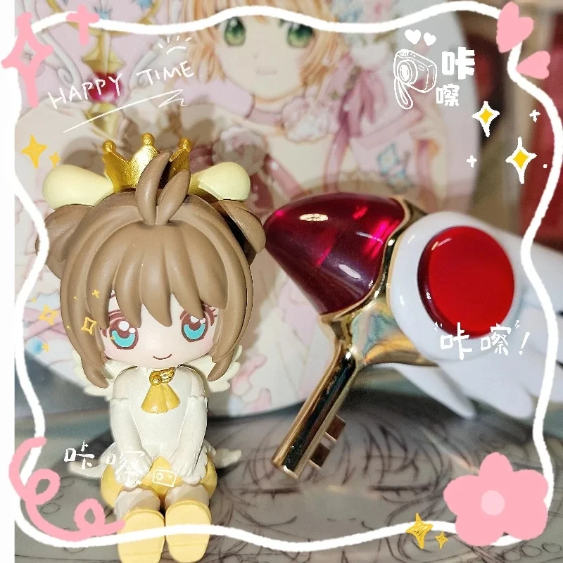 Bandai Cardcaptor Sakura Twisted Eggstoys Original 4pcs Gashapon Sitting Doll Series For Kids Gift Collectible Model Ornaments
