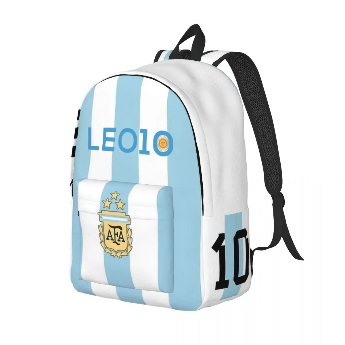 Sac à dos de football Lionel Argentina 10 pour hommes et femmes, sac à dos de travail pour étudiants adolescents, sac à dos en toile pour fans de football, sacs pour ordinateur portable, cadeau