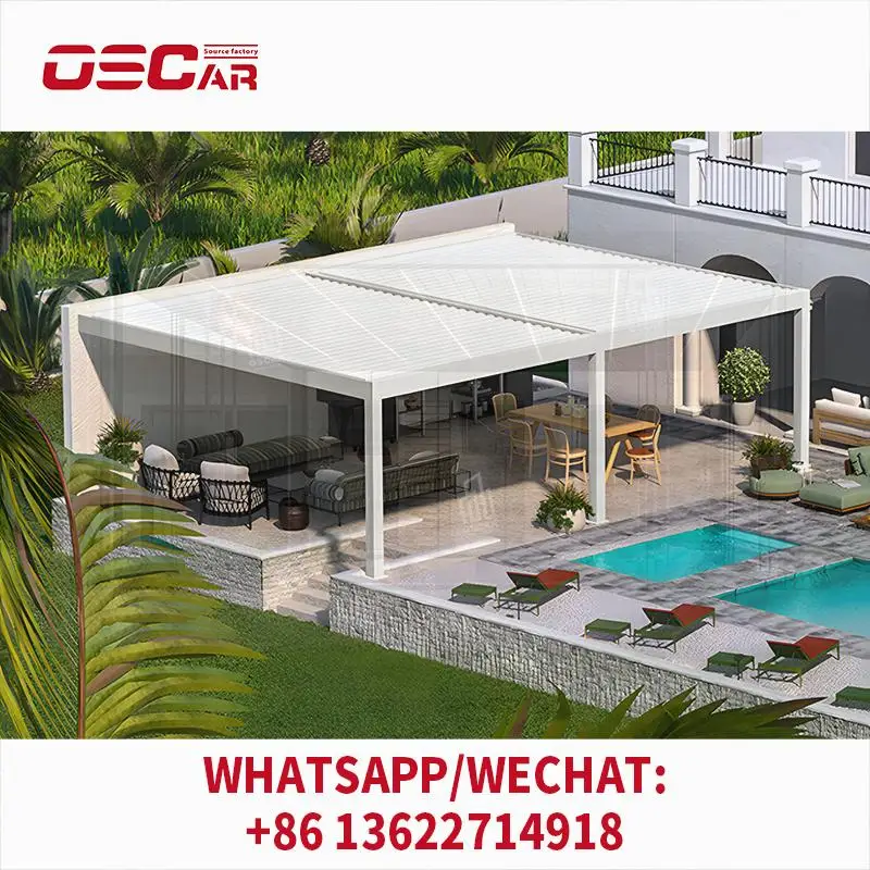 

Electric Roof Pavilion Aluminum Pergolas for Outdoor Home Garden Patio pergolas