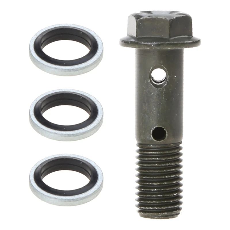 Motorcycle Double hole Brake Banjo Bolt M10x1.25 Oil Drain Screw/Hollow Screw For hydraulic brake hose caliper Adaptor