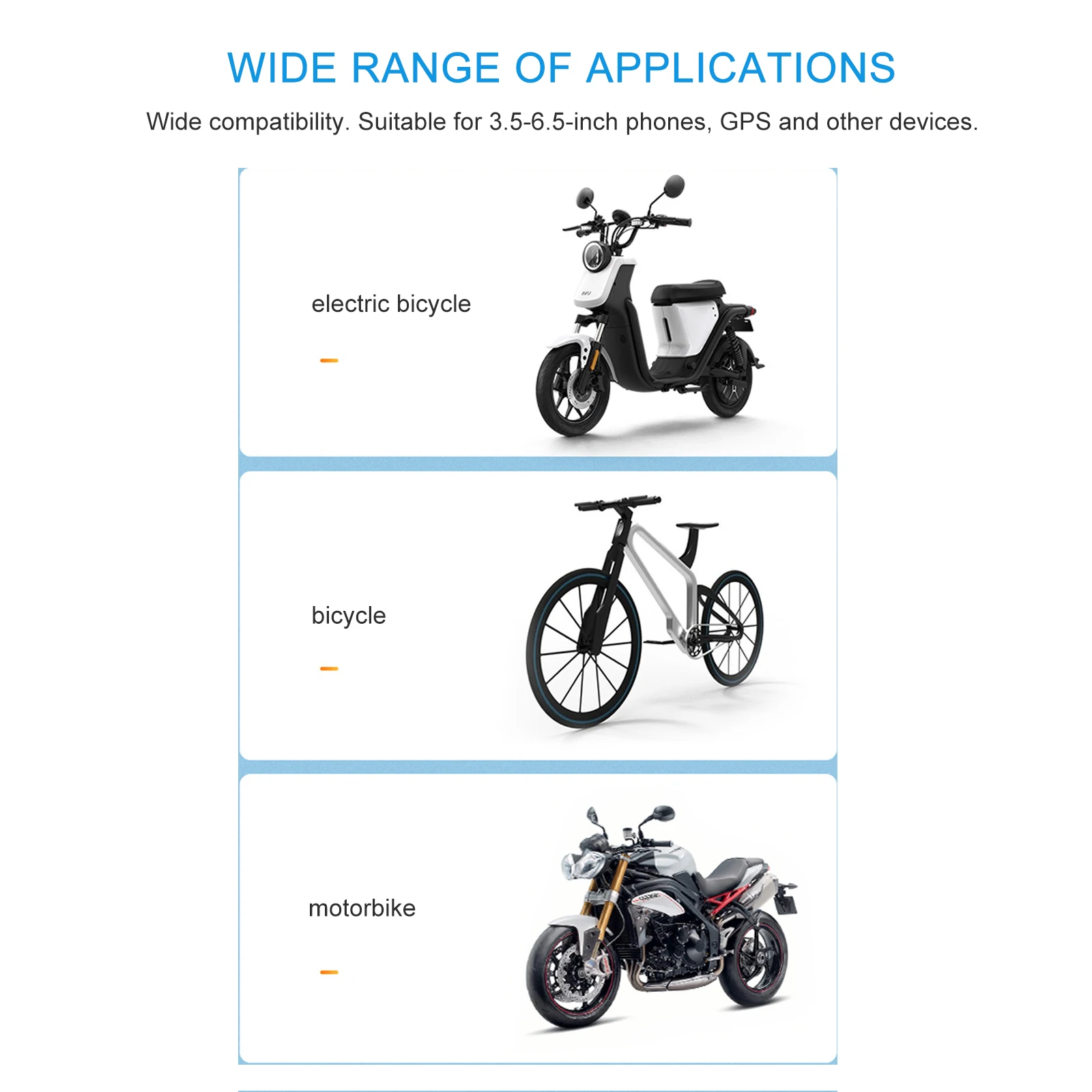 

1Pcs Universal Adjustable Bike Phone Holder Motorcycle Handlebar Mount Shockproof Cellphone Stand for Bikes Bike Phone Holder