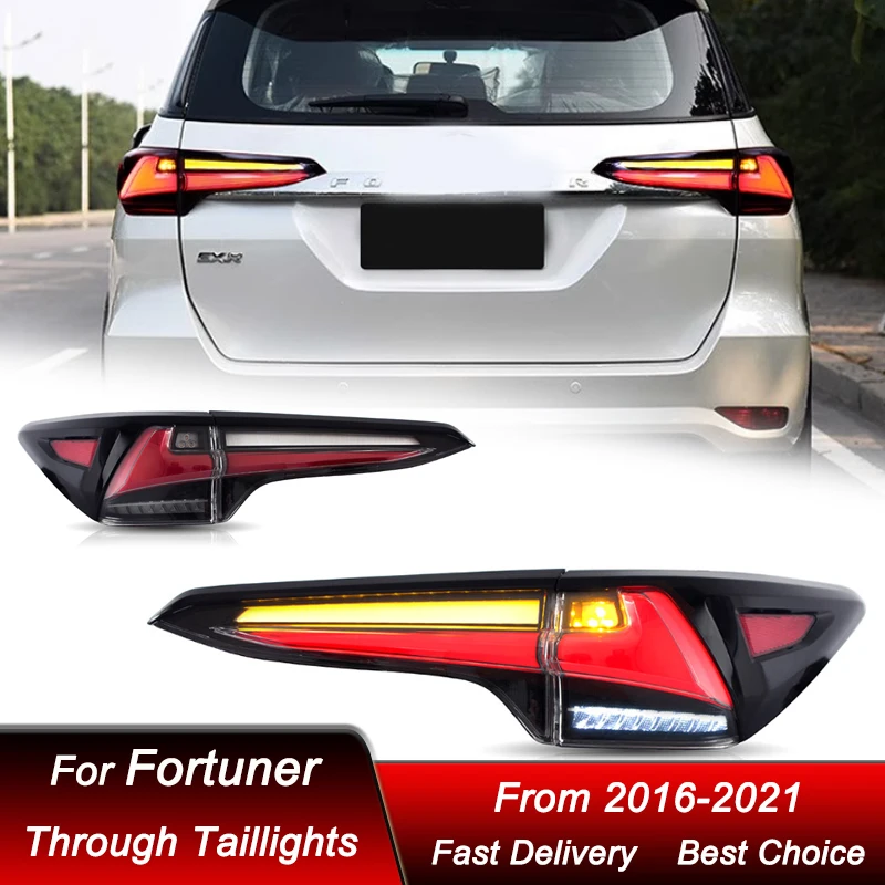 

Hot Car Tail Lights For Toyota Fortuner 2016-2021 new style full LED Tail Lamp Dynamic Turn Signal Light Tail Lamp Assembly