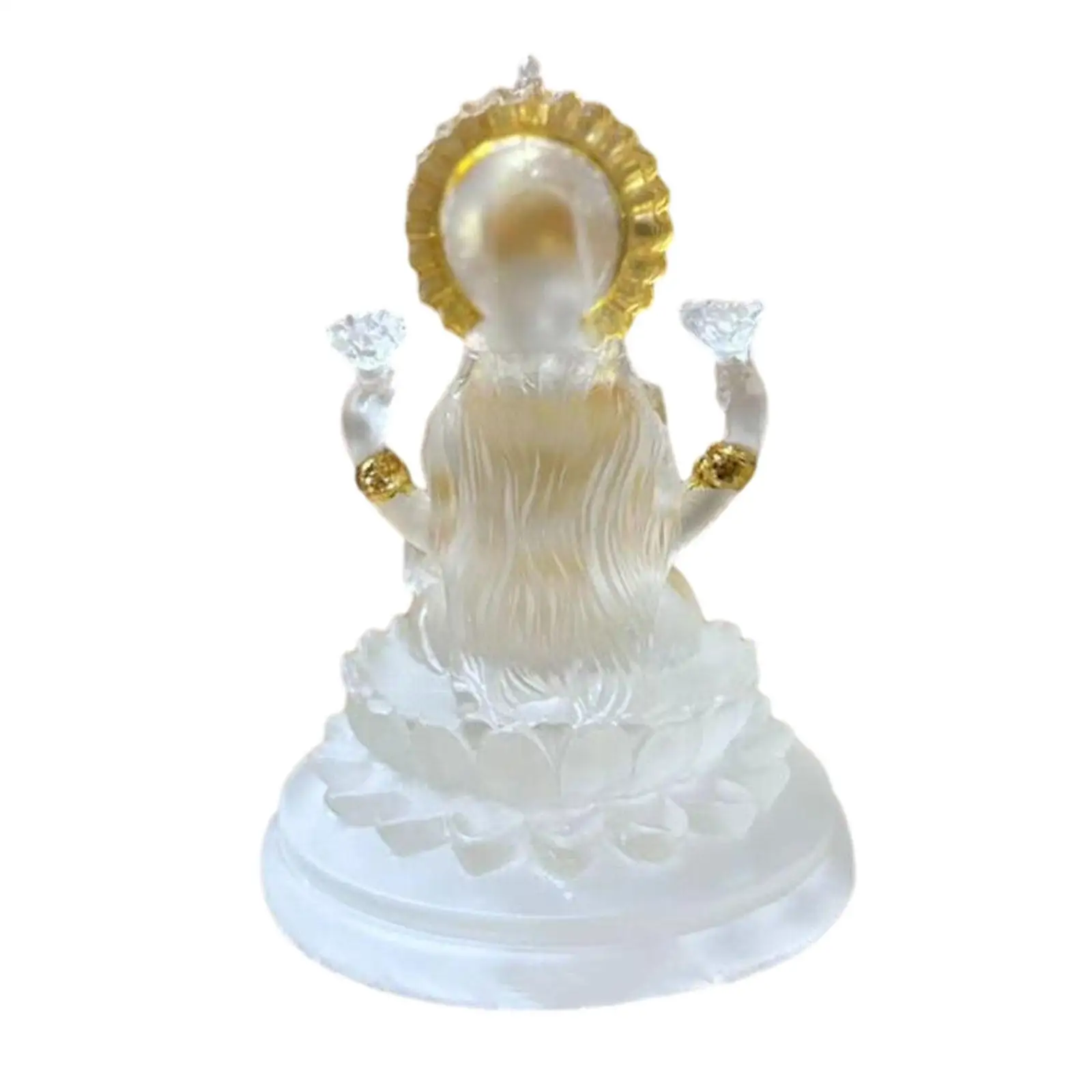Resin Hindu Figurine Buddha Statue Height 11cm Stylish Elegant Desk Ornament for Garden Yard, Decor Easily Clean
