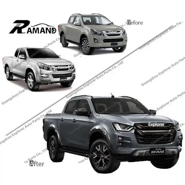 Car Body Kit For Dmax 2012-2018 2019 2020 Upgrade To Dmax 2022 Auto Body System Pickup Accessories For Dmax