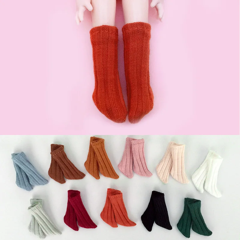 

OB11 Doll Socks Suit for P9/GSC Plain Long Socks 1/12 BJD Socks Doll Accessory 2Pairs