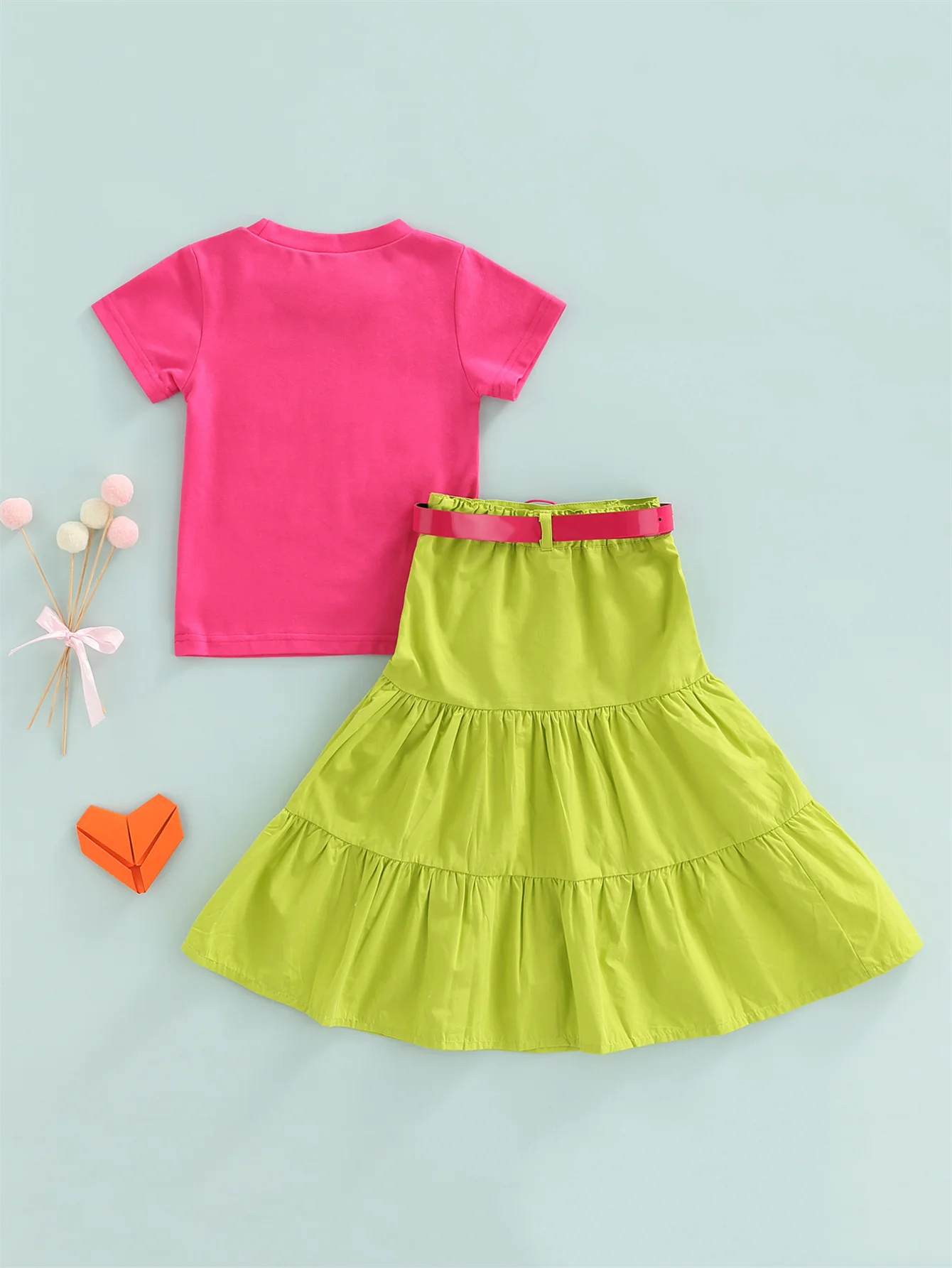 2pcs Girls Casual \