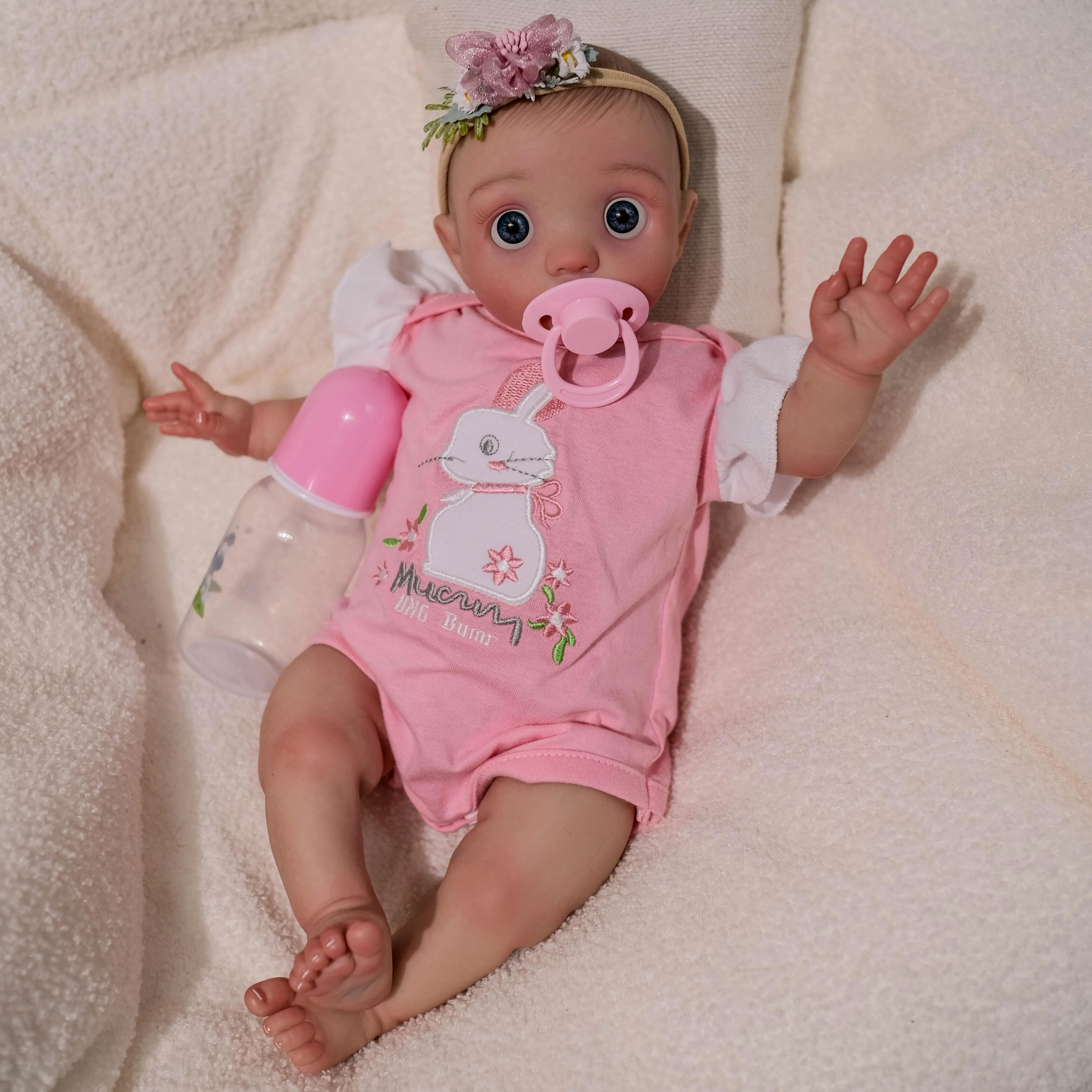 SINO-BB 16inch Peeka Hand Made High Quality Detailed painting Lifelike Real Soft Touch small doll cute handy baby