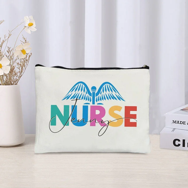 Nurse Gift Makeup Bag Nurse Are Supper Hero Nurse Professional Toiletry Bags Compact Makeup Pouch Compact Cosmetic Storage Cases