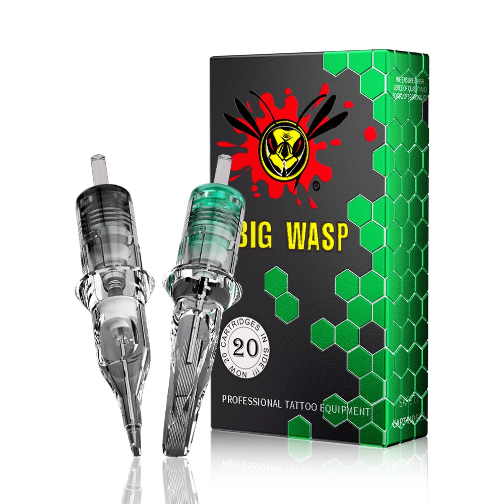 

BIGWASP 316L Medical Steel Cartridge Needles 20PCS Disposable Sterilized Tattoo Needles Professional Tattoo & Permanent Makeup