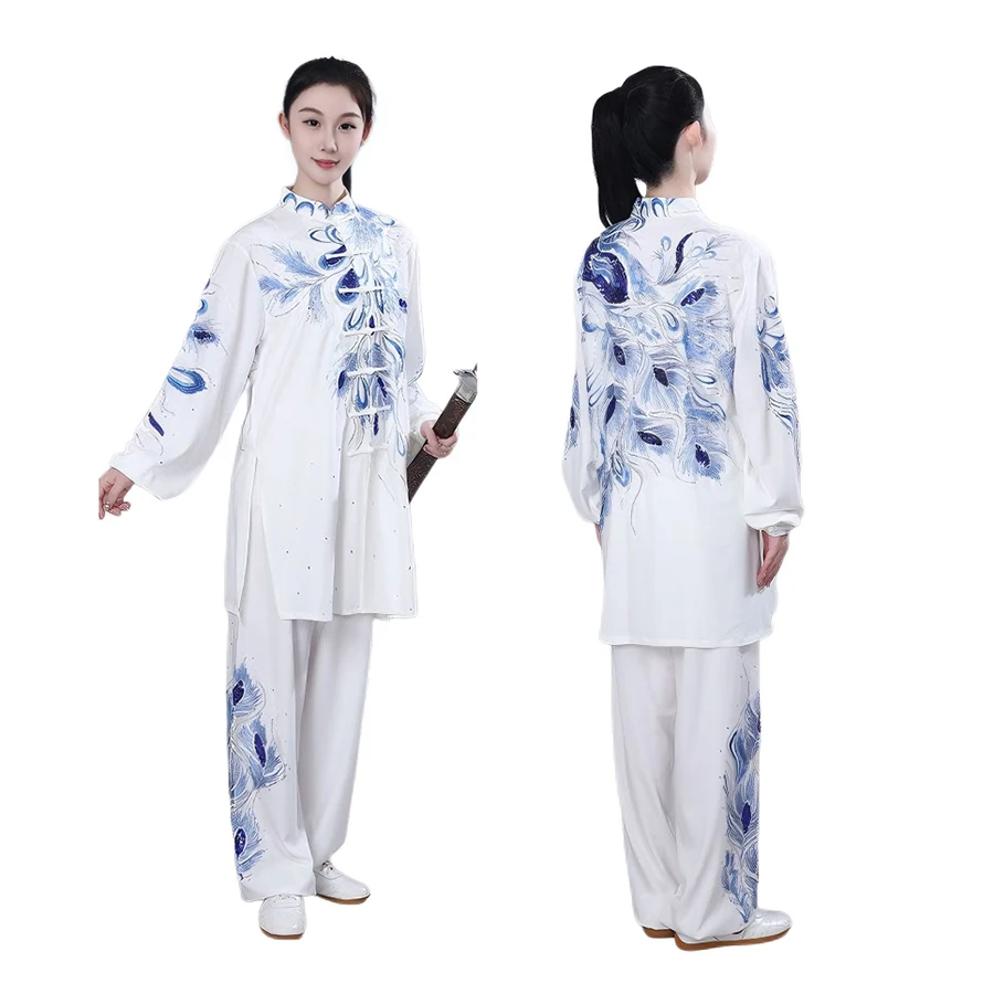 الصينية الكونغ فو تاي تشي التدريب ممارسة البدلة فنون الدفاع عن النفس تايجيكوان وشو موحدة زهرة التطريز الترتر القمم + فستان أطفال مع سروال داخلي 3 لذلك #6