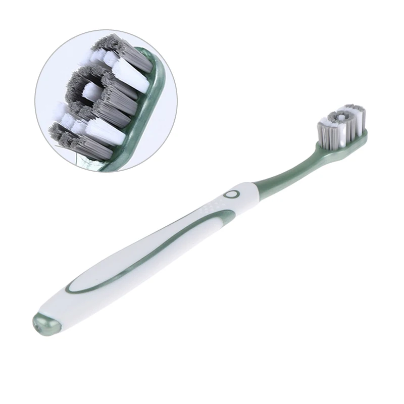 1PC Toothbrush Whiten Tooth Super Hard Bristles Cross Remove Tongue Plaque Bacteria Stains Dental Oral Care