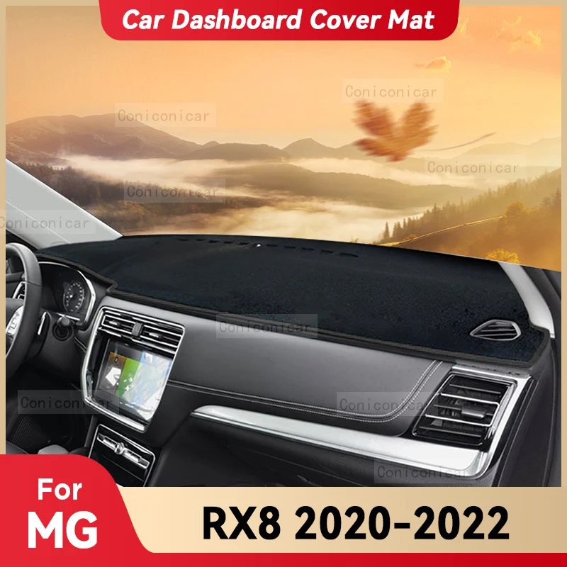 For MG RX8 2020 2021 2022 Car Dashboard Cover Mat Sun Shade Pad Avoid Light Mat Instrument Carpet Protection Accessories