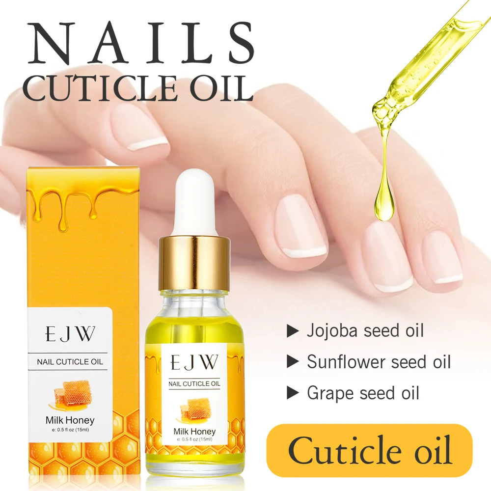 Olio rivitalizzante per cuticole EJW - Olio idratante per cuticole riparate - Rimedio per pelle danneggiata e unghie sottili - Latte e miele
