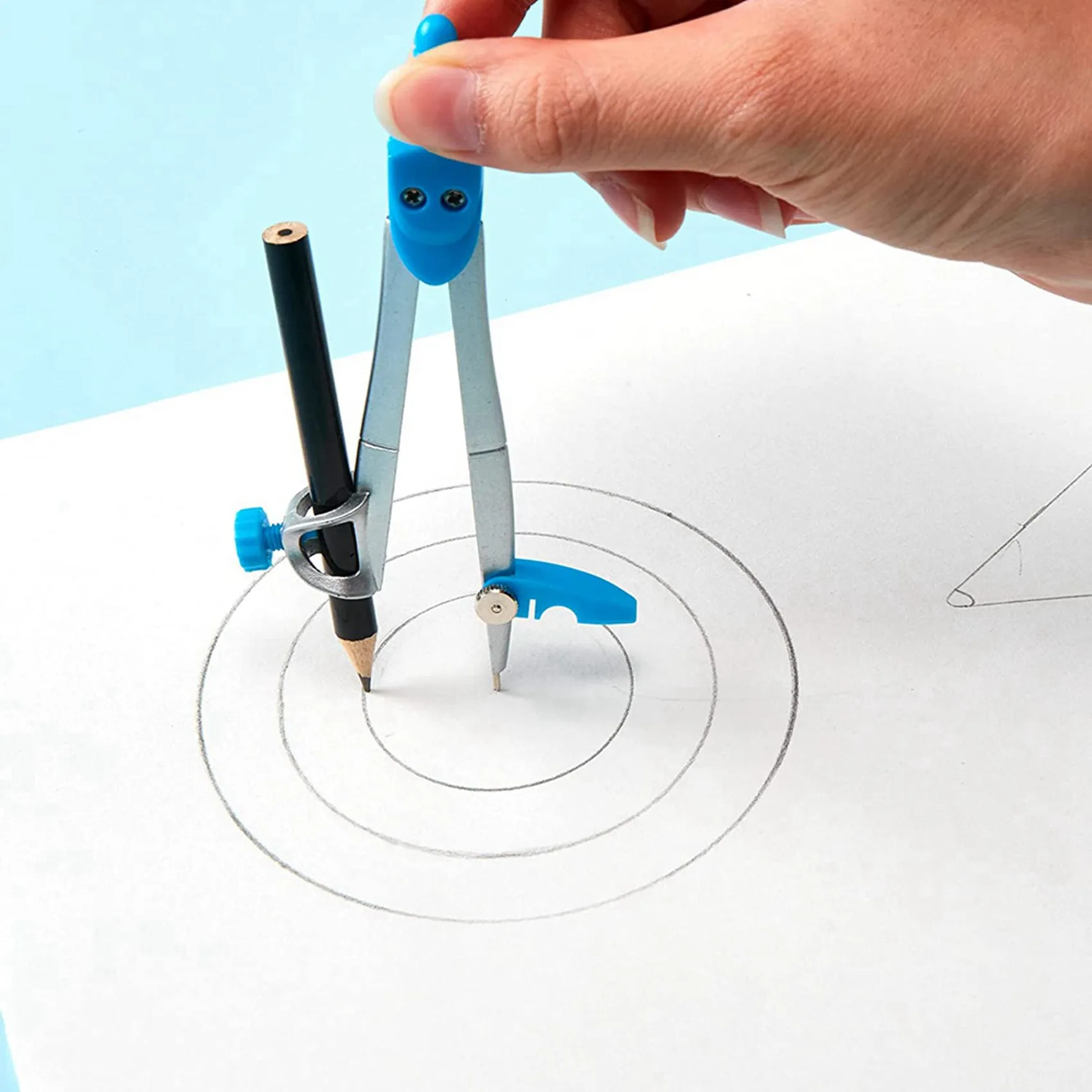 Superior-Geometry Set 20 Pcs Math Supplies Kit,Including Compass,Protractor,Ruler,Eraser,Pencil Ect,For Drawing And Measurement