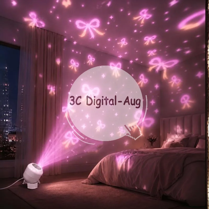 Dynamic Romantic Love Heart Projection Night Light Portable Low Power