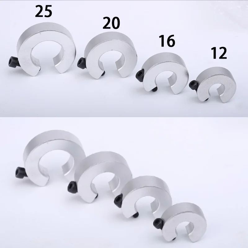 4pcs SBR12 SBR16 Linear Rail Stop Collars Aluminum Alloy Shaft Limit Fixing Rings CNC Parts Tool Linear Rail Shaft Stop Collars - Image 5