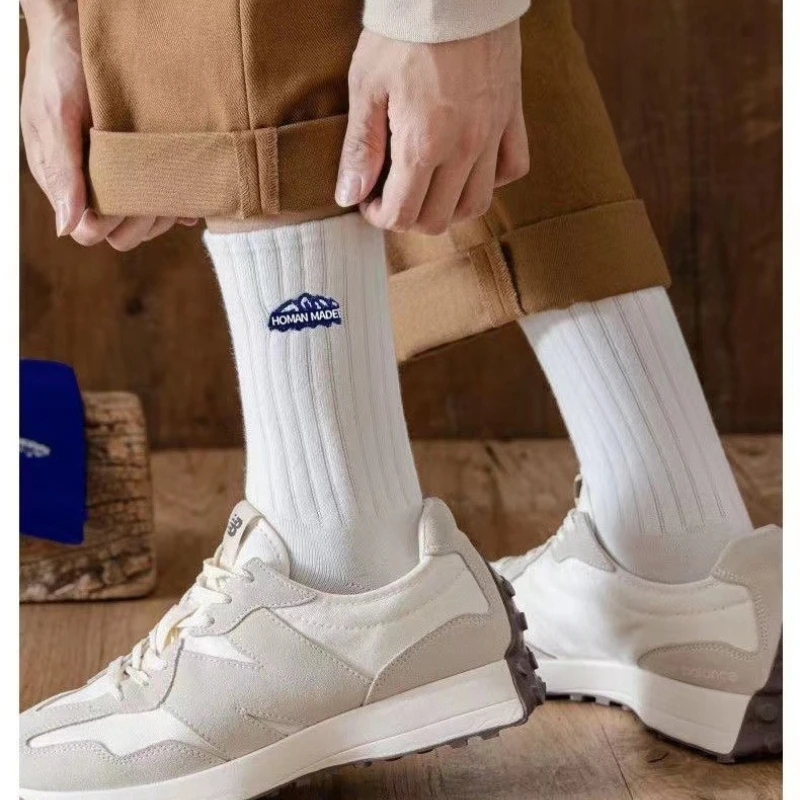 Viral Snow Mountain Socken – Ästhetische grob gestrickte Socken im japanischen Stil, Unisex-Paar-Crew-Socken für den Winter