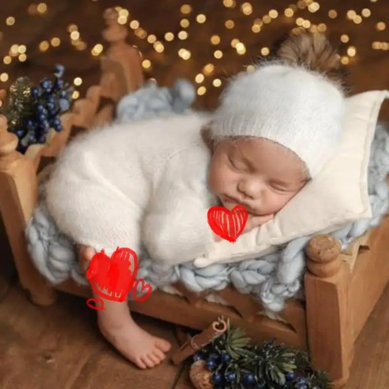 D5QA دعائم تصوير لحديثي الولادة تشكل خلفية للسرير والتصوير الفوتوغرافي #2