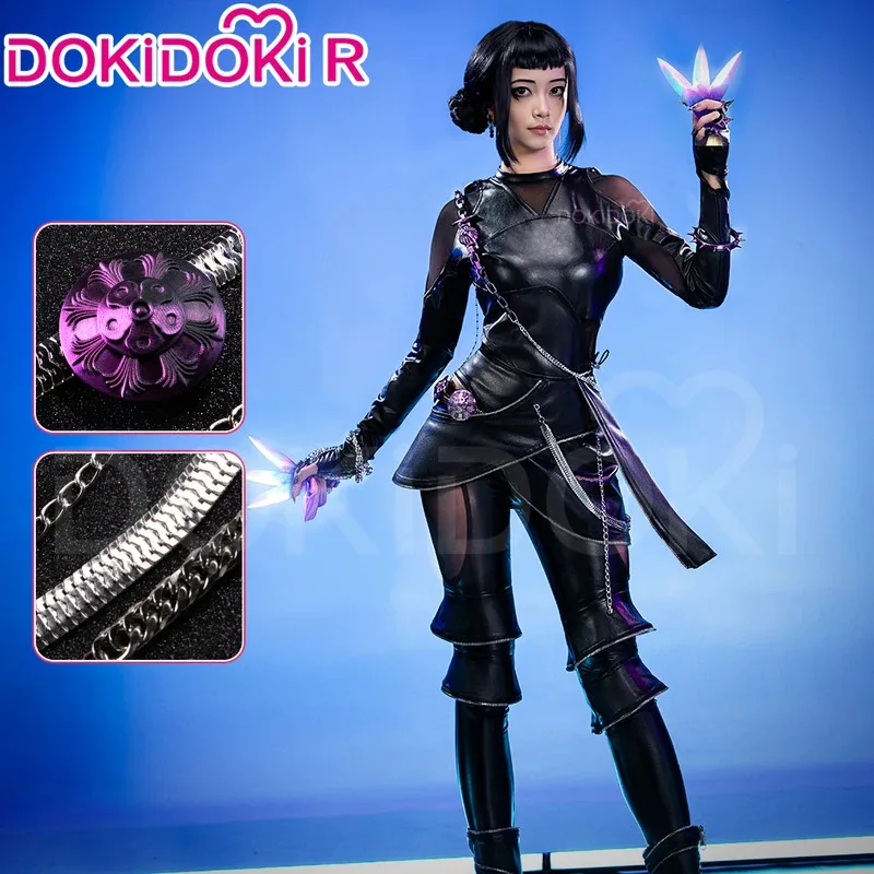 Disfraz de Cosplay LQMira Zoey Rumi Kpop Demon Hunters【S-4XL】DokiDoki-R Halloween Zoey traje de batalla Huntrix de talla grande