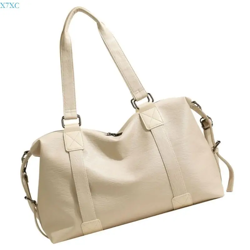 

X7XC Women Large Capacity Shoulder Bag Travel Bag PU Leather Crossbody Bag Top Handle Bag Fashion Bag