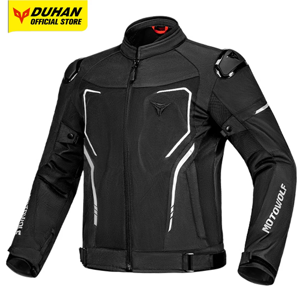 

Motorcycle Jacket Men's Summer Breathable Motorbike Jacket Wear Resistant Moto Riding Jacket CE Protective Gear