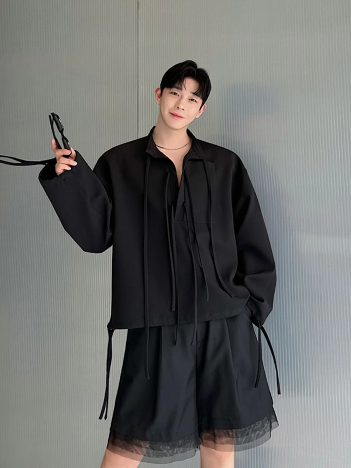 

Мужская свободная толстовка с капюшоном и шнурком, коллекция Весна-Лето 2024, молодежная повседневная модель на все сезоны, цветной пуловер с круглым вырезом