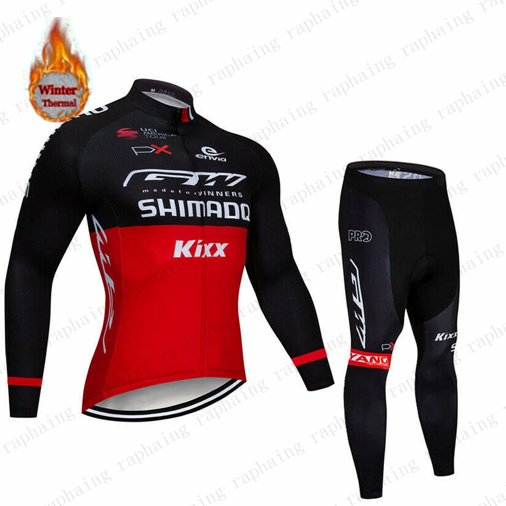 Thermal Fleece Cycling Jersey Set, Pro Bike Suit, Mountain Bicycle Clothing, Winter Sports Clothing