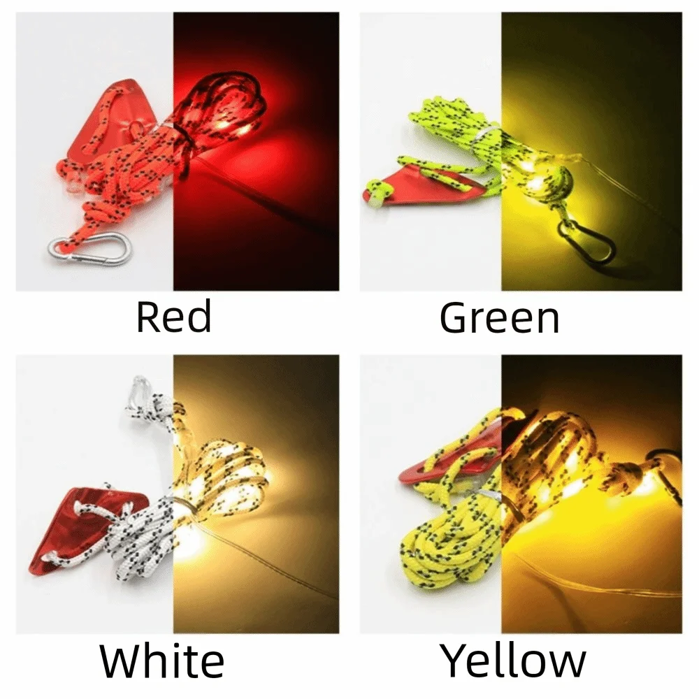 Decorative Solar Tent Guy-line Light Reflective Windproof Wind Rope Light Waterproof Anti-Trip Camping Rope Light Canopy