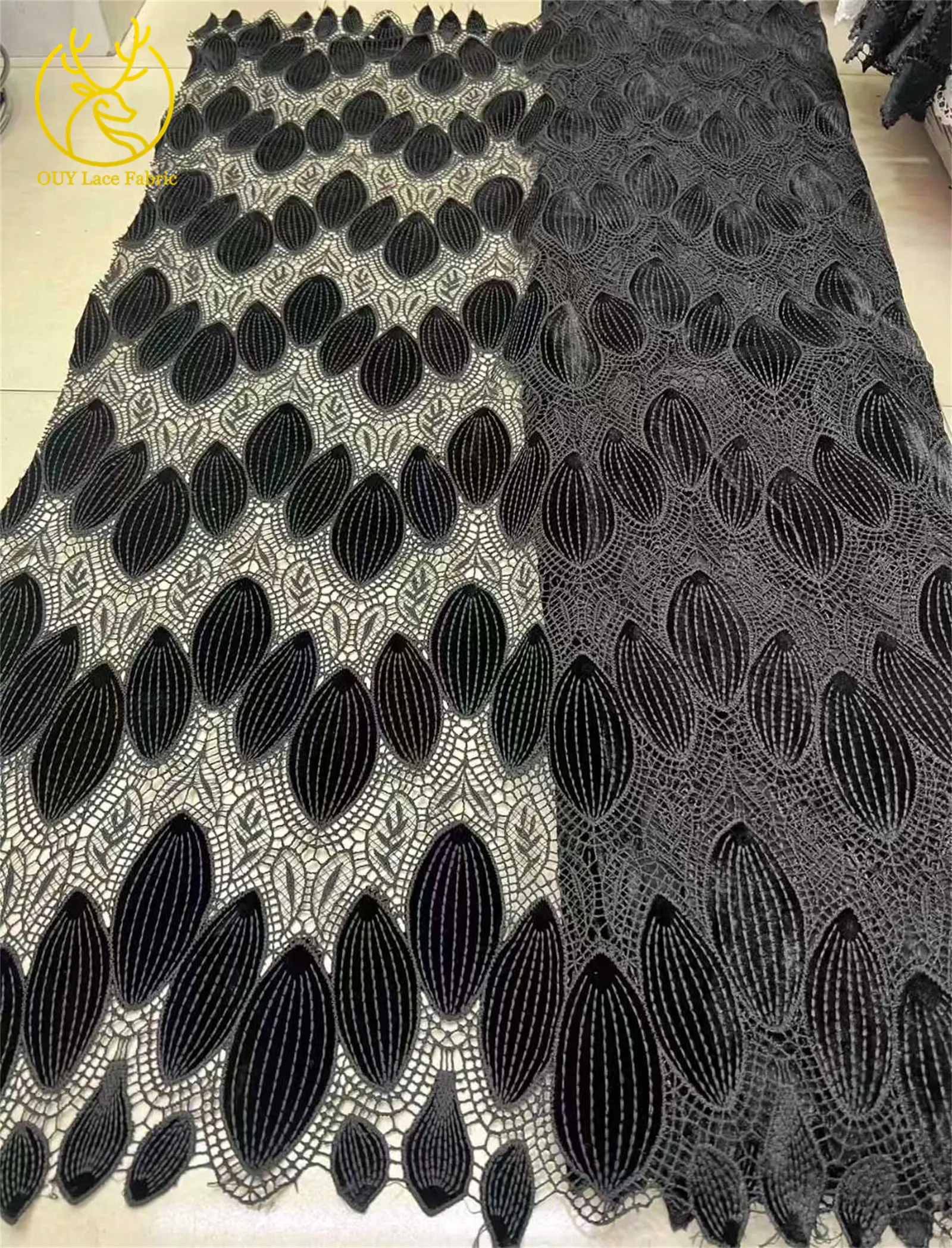 Tessuto di pizzo guipure in ve - Velvet Fabric Embroidery recensione e prezzo