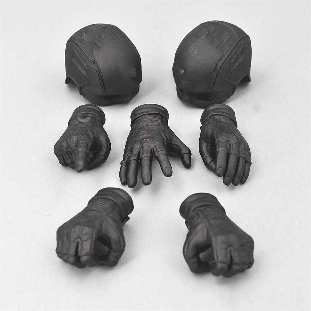 

Hottoys HT 1/6 Science Fiction Black Gloved Hand Types 5PCS/SET with Helmet Fit 12" Action Figure Doll Collectable DIY