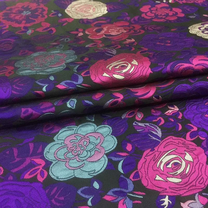 غزل مصبوغ الديباج الجاكار النسيج زهرة اللباس الأطفال دعوى الأزياء القماش تصميم للخياطة المواد بالجملة بالمتر