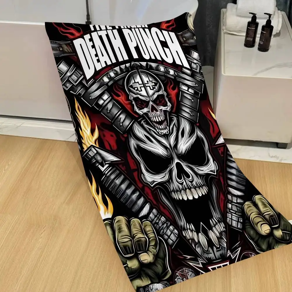 Vintage F-Five Finger Death Punch Microfiber Beach Towel Absorbent Quick dry Soft Yoga Swimming Resort Mountain Climbing Towel