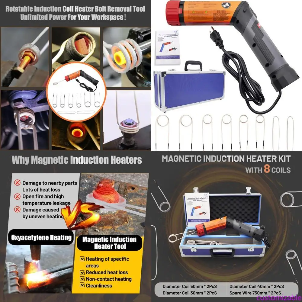 

1100W 110V Magnetic Induction Heater Kit for Bolt and Rusty Screw Removal